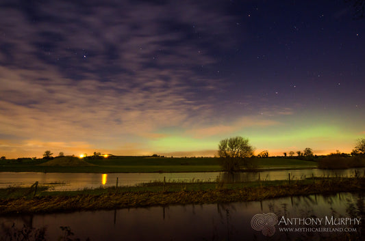 Magical light over the Emerald Isle - Winter Solstice aurora borealis shines over Newgrange