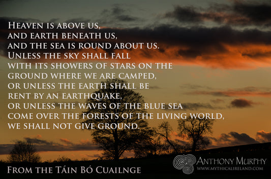 Pledge to the king: unless the sky shall fall with its showers of stars on the ground, we shall not give ground