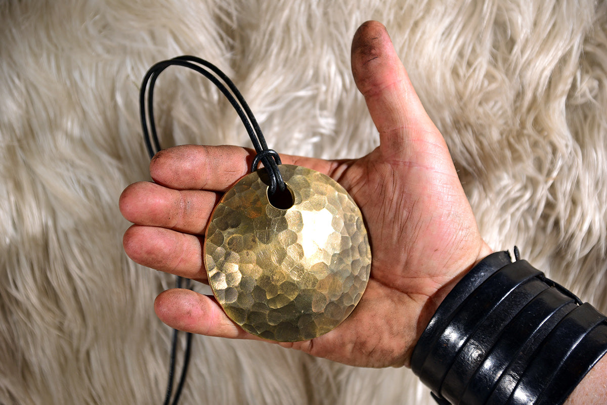 Large Sun Pendant - Brass