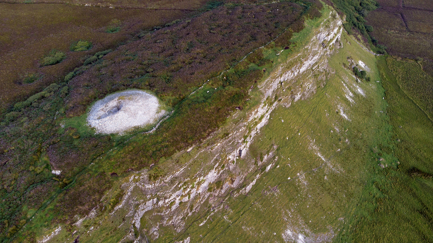 Drone Photo of Neolithic Cairn F in Carrowkeel County Sligo