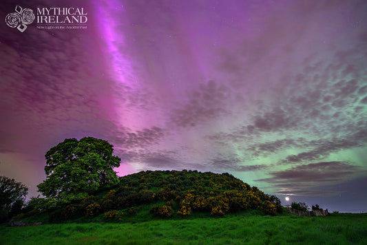 Amazing aurora borealis over Dowth