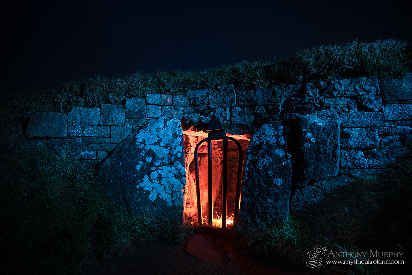 The image here, shows the chamber of Dumna na nGiall (Mound of the Hostages) at Hill of Tara, Co. Meath,