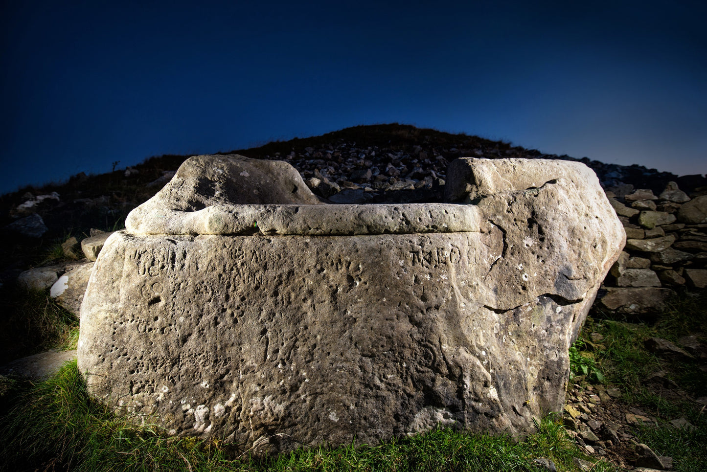 The Hag's Chair at Cairn T, Slieve na Calliagh, Loughcrew, Co. Meath