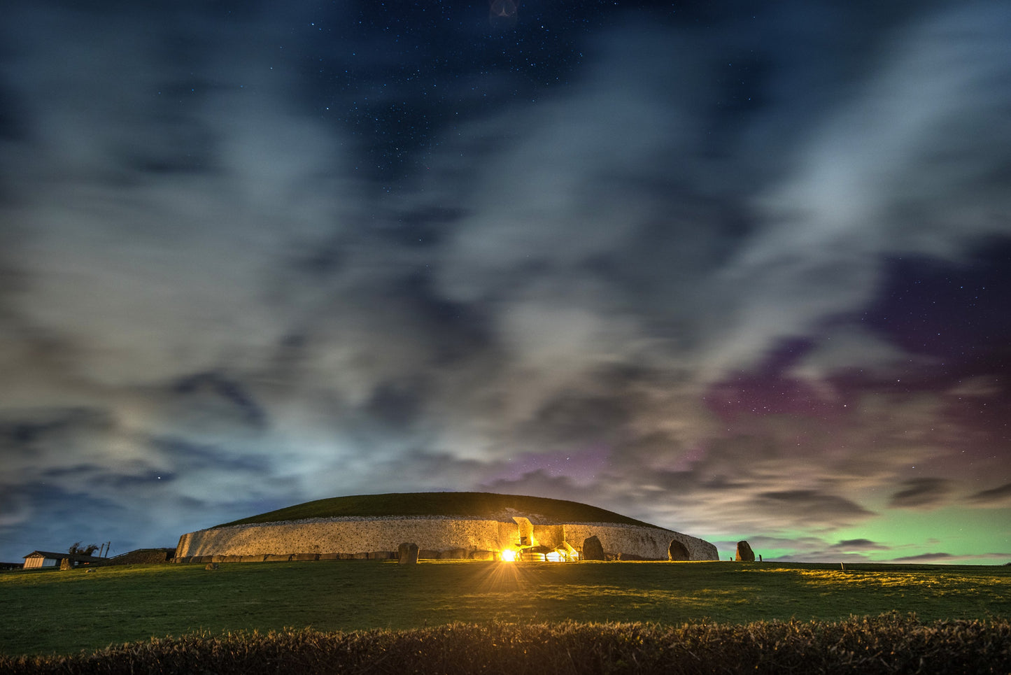 Northern Lights over Newgrange