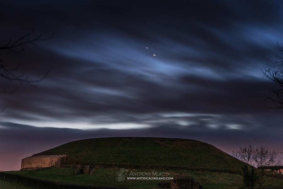 Jupiter and Saturn over Newgrange