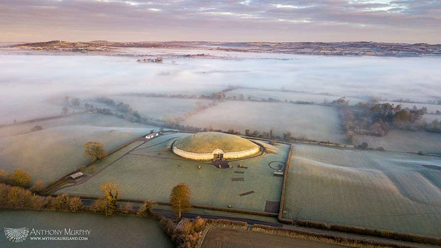 Newgrange in the frost and mist