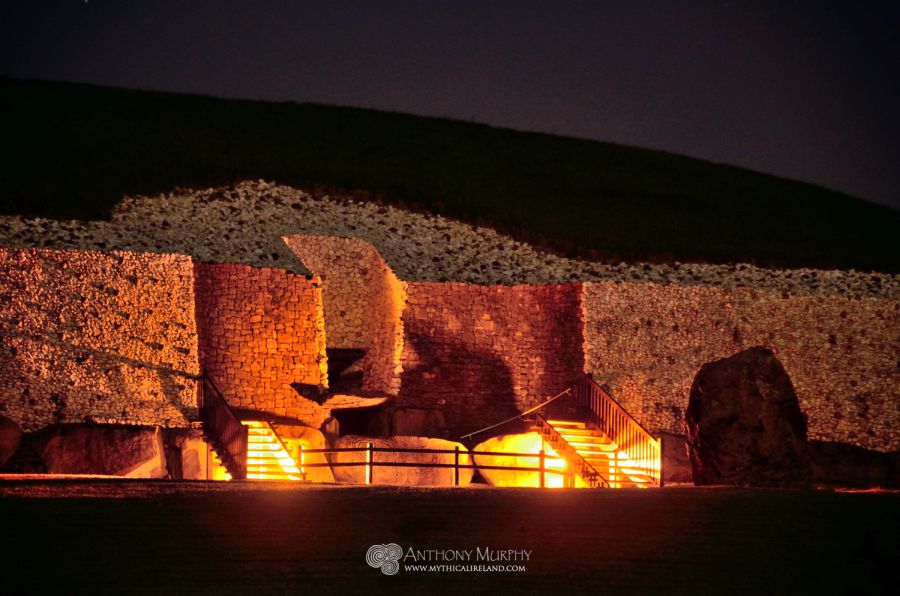 Newgrange entrance at night