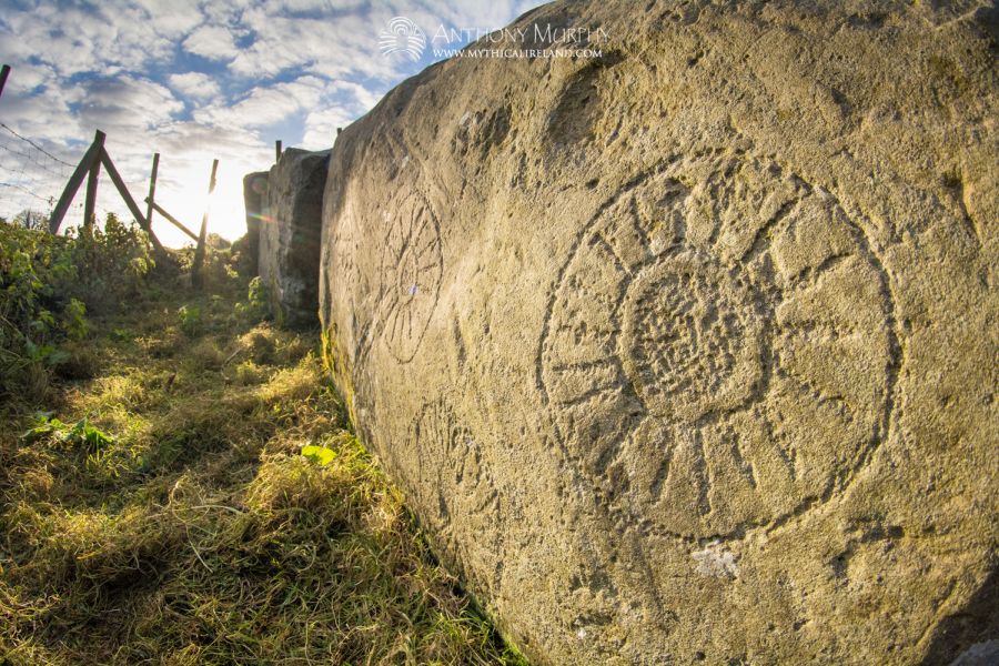 Seven suns stone in sunlight