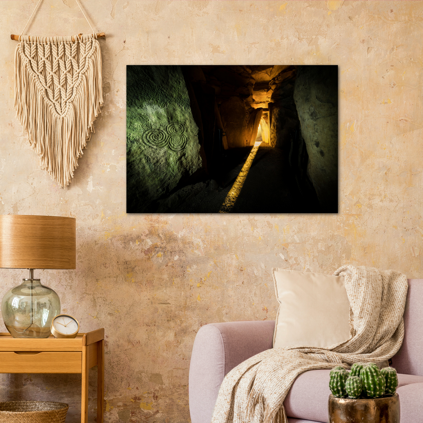 Aluminum Print - Newgrange Chamber Light Beam