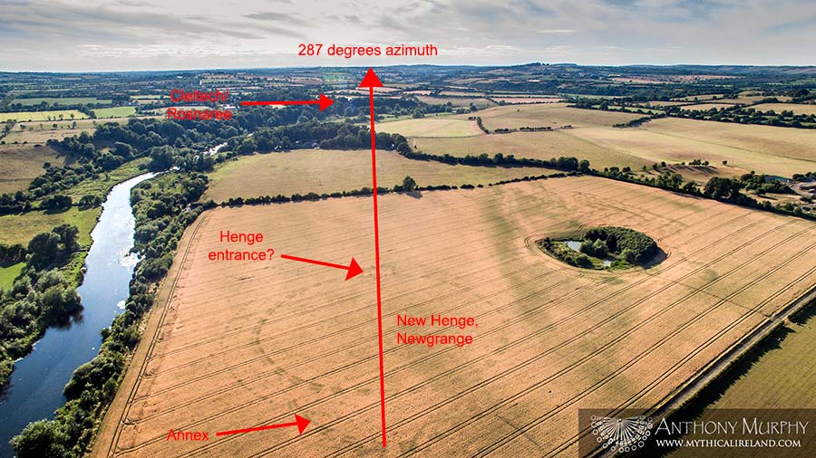 The Newgrange henge: a preliminary investigation of possible astronomical alignment