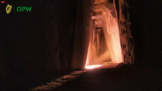 Winter solstice illumination of Newgrange chamber by sun livestreamed around the world