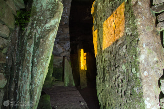 A glorious dawn announces the beginning of winter as sunrise shines into the chamber of Cairn L, Loughcrew
