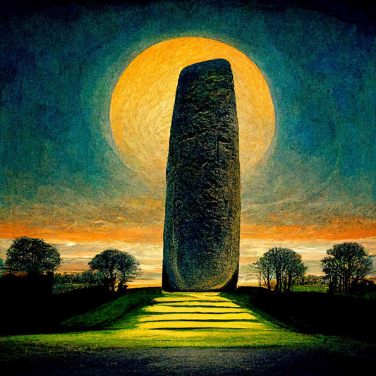 Lia Ailbhe - the largest standing stone in Brega