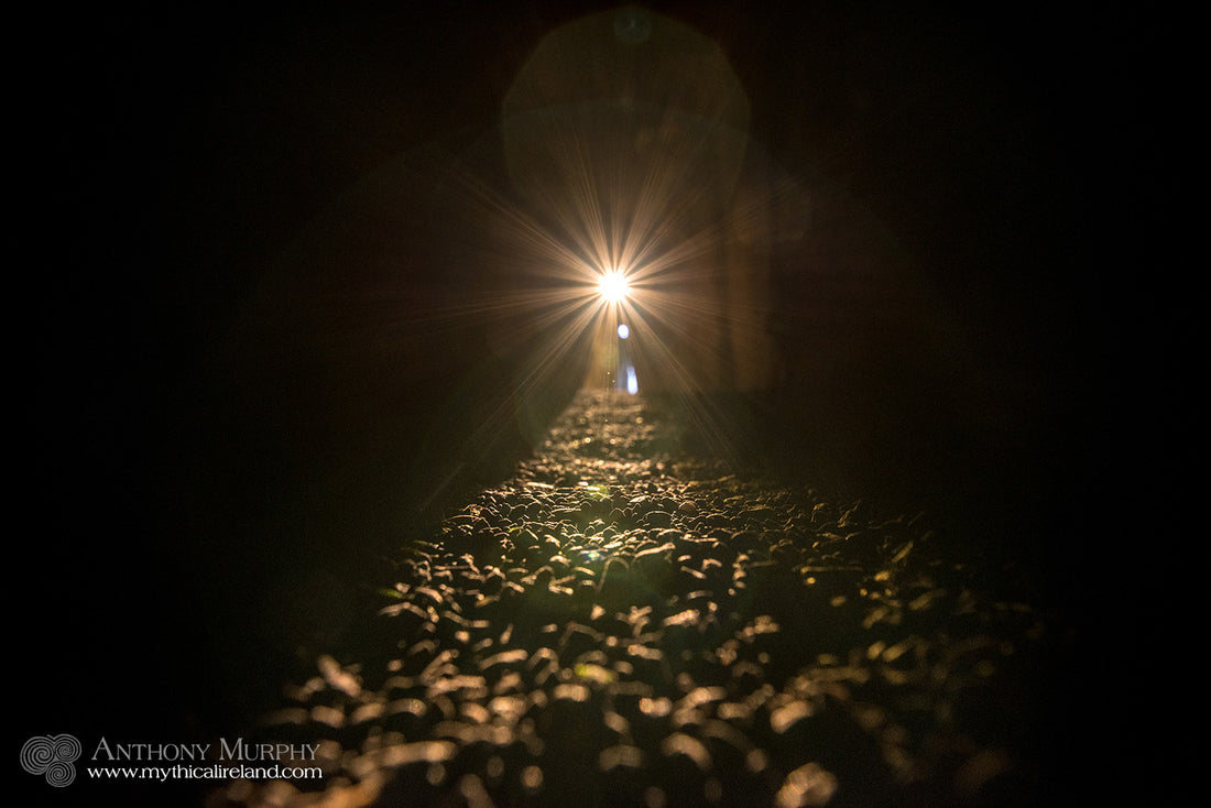 Sitting in a beam of light in Newgrange
