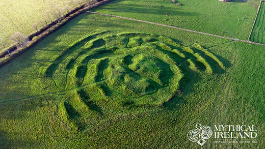 Multivallate enclosure on Tlachtga, Hill of Ward, Co. Meath, from the air