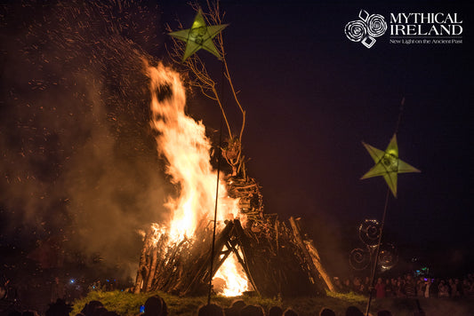 The lighting of the sacred Bealtaine fire at Uisneach by Manchán Magan