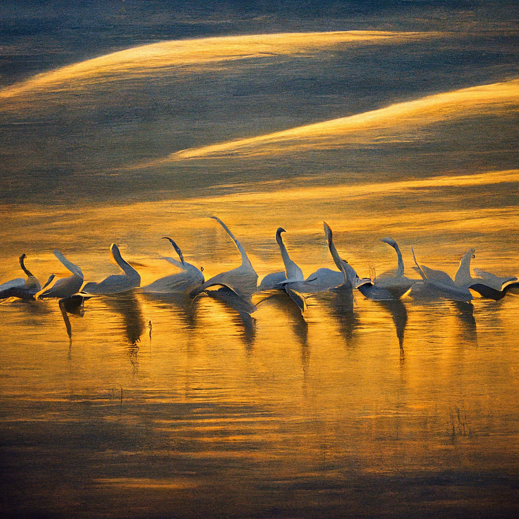 The synchronicity of the swans