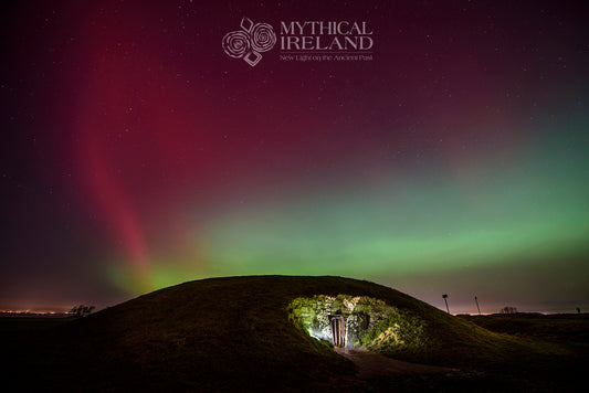 Northern Lights over the Mound of the Hostages at Tara