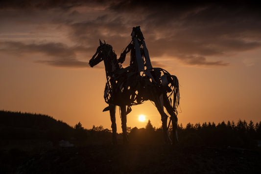 The 'Gaelic Chieftain' statue in County Roscommon