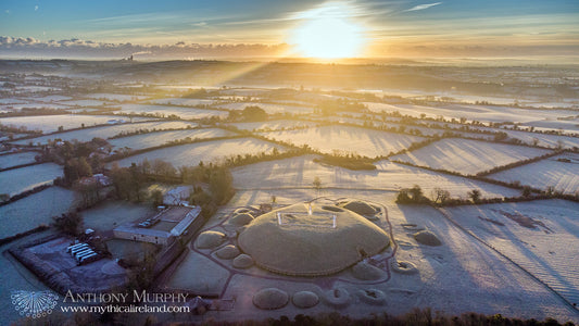 Frosty winter sunrise at Knowth