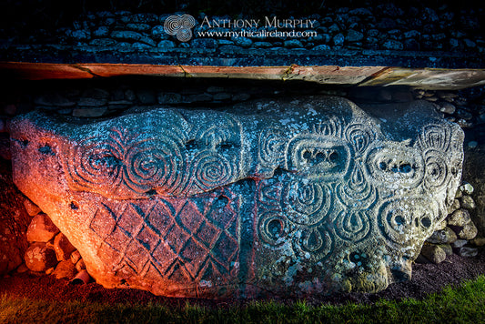 Kerb stone 52 at Newgrange in two tones