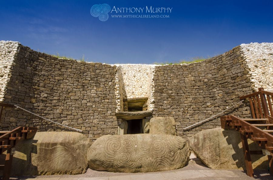 The entrance to Newgrange provides a stunning introduction to the monument for modern visitors. It was reconstructed after archaeological excavations in the 1960s and 1970s.