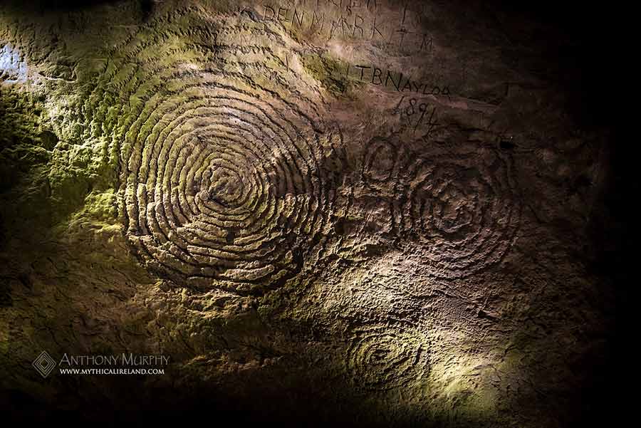 Carvings ancient and modern in Newgrange