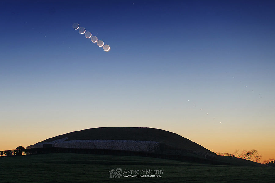 Six moons over Newgrange