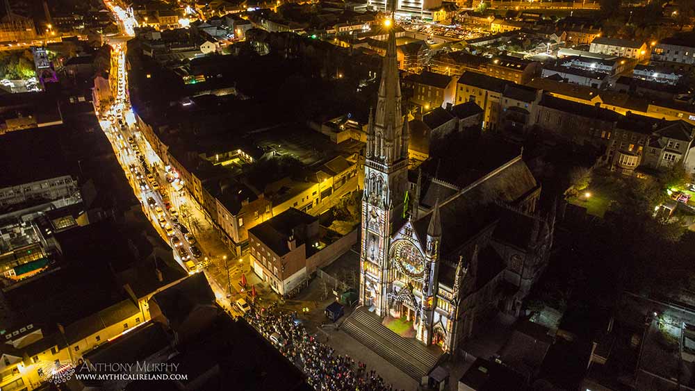 Lú Festival of Light - St. Peter's Church from the air
